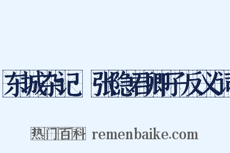 东城杂记·张隐君卿子反义词是什么意思的图片